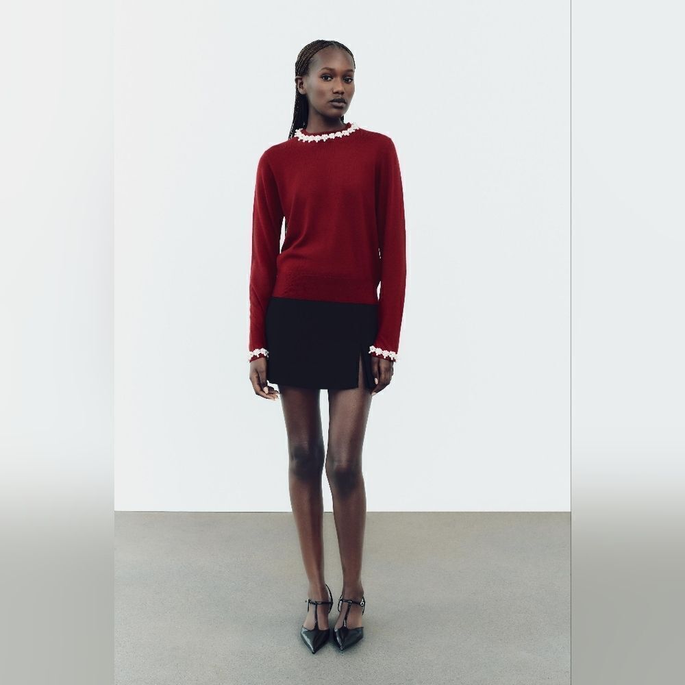NWT ZARA DARK RED SWEATER